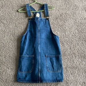 Denim overall dress
